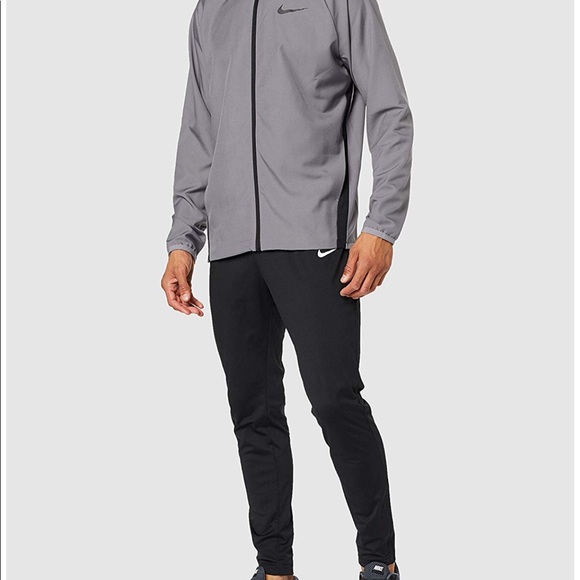 Nike Men's Dry Team Woven Full-Zip Gray/BL Jacket - Picture 2 of 8
